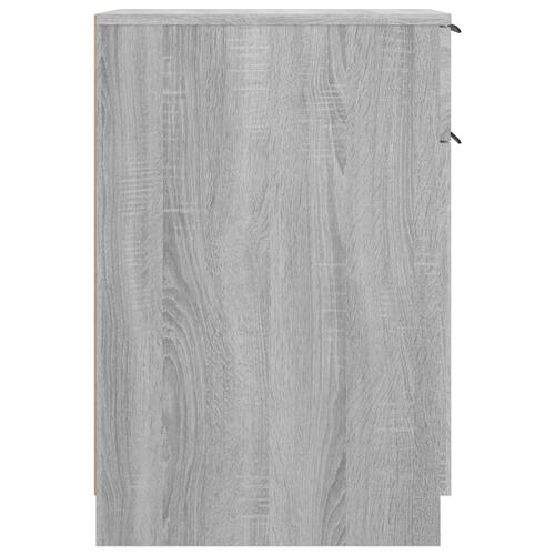 Skrivebord 33,5x50x75 cm konstrueret træ grå sonoma-eg