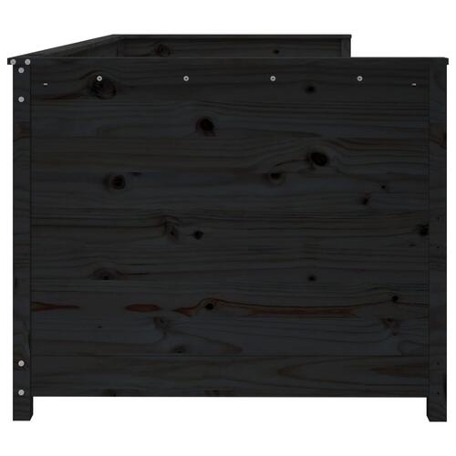 Daybed 80x200 cm massivt fyrretræ sort