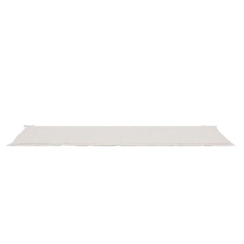 Hynde til havebænk 200x50x3 cm cremefarvet