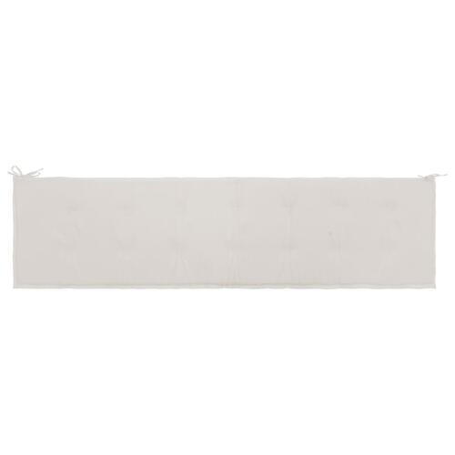 Hynde til havebænk 200x50x3 cm cremefarvet