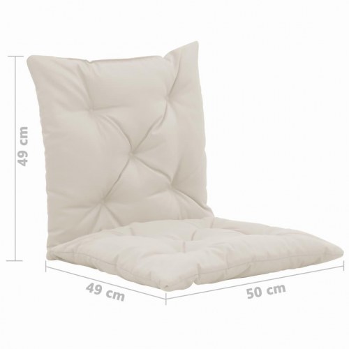 Hynder til gyngesofa 2 stk. 50 cm stof cremefarvet