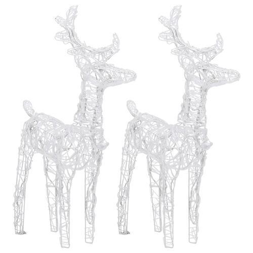 Rensdyr og kane 240 LED'er juledekoration akryl