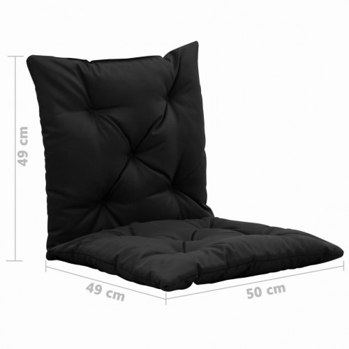 Hynder til gyngesofa 2 stk. 50 cm stof sort