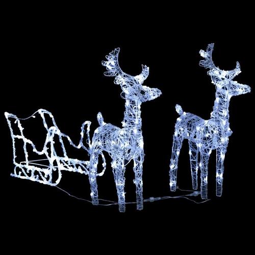 Rensdyr og kane julefigur 320 LED'er akryl