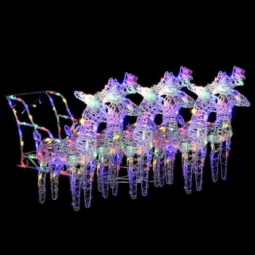 Rensdyr og kane julefigur 320 LED'er akryl