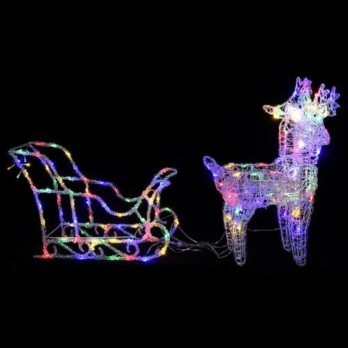 Rensdyr og kane julefigur 320 LED'er akryl