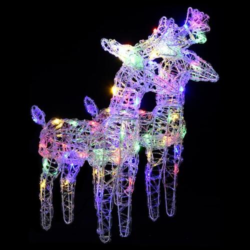 Rensdyr og kane julefigur 320 LED'er akryl