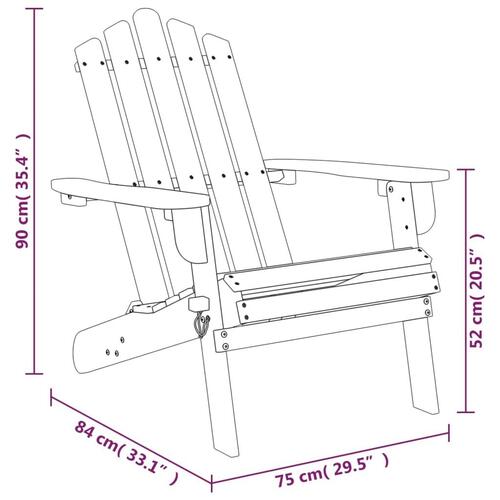 Adirondack-stole 2 stk. massivt akacietræ