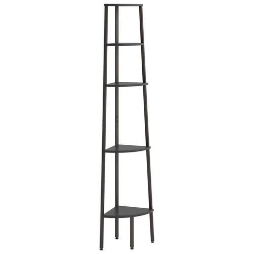 Stigereol med 5 hylder 45,5x31,5x180 cm sort