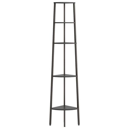 Stigereol med 5 hylder 45,5x31,5x180 cm sort