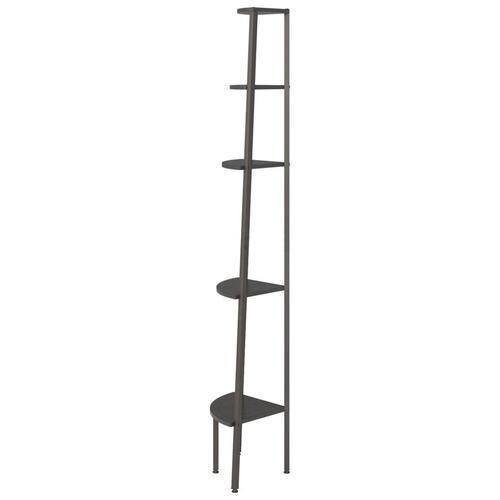 Stigereol med 5 hylder 45,5x31,5x180 cm sort