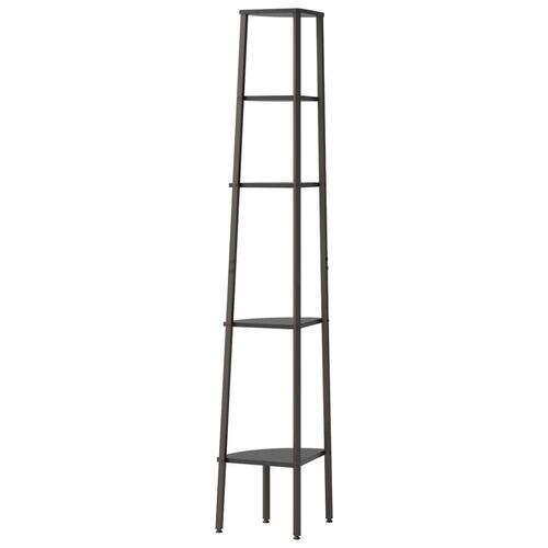 Stigereol med 5 hylder 45,5x31,5x180 cm sort