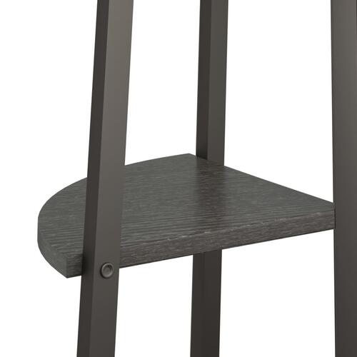 Stigereol med 5 hylder 45,5x31,5x180 cm sort