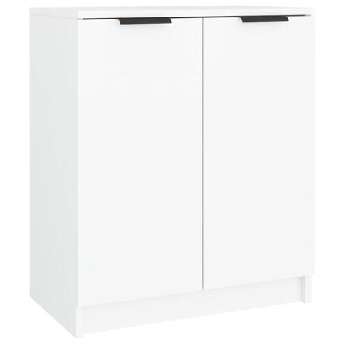 Skoskab 59x35x70 cm konstrueret træ hvid