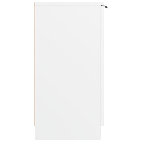 Skoskab 59x35x70 cm konstrueret træ hvid
