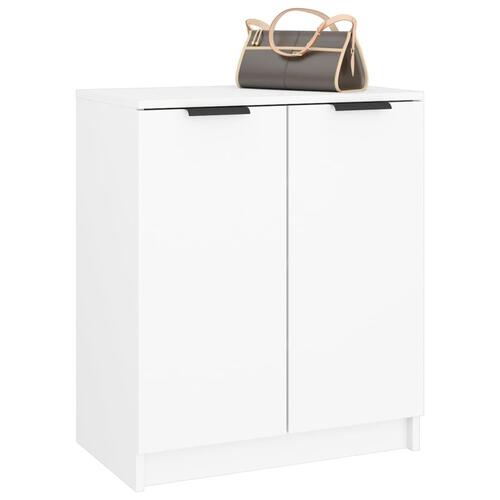 Skoskab 59x35x70 cm konstrueret træ hvid
