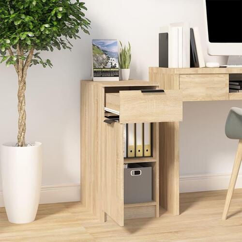 Skrivebord 33,5x50x75 cm konstrueret træ sonoma-eg