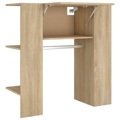 Entrémøbel 97,5x37x99 cm konstrueret træ sonoma-eg