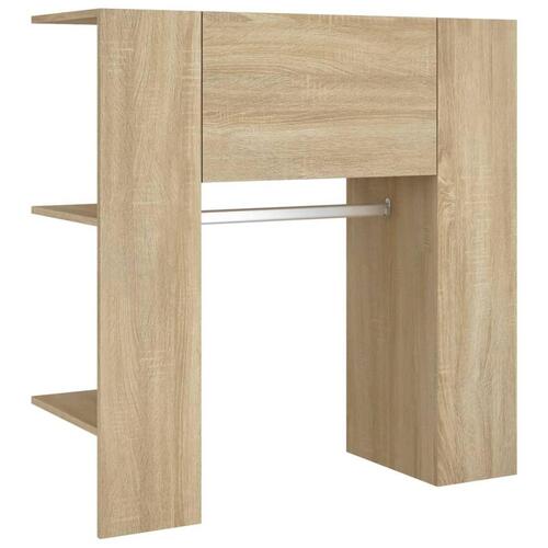Entrémøbel 97,5x37x99 cm konstrueret træ sonoma-eg