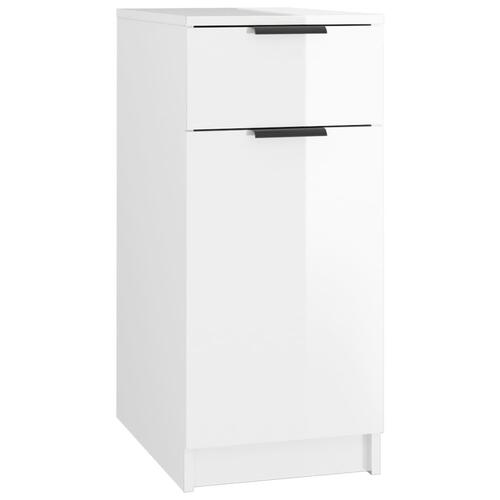 Skrivebord 33,5x50x75 cm konstrueret træ hvid højglans