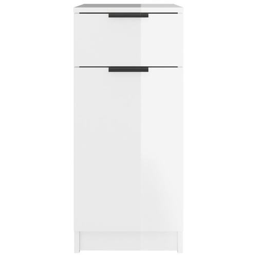 Skrivebord 33,5x50x75 cm konstrueret træ hvid højglans
