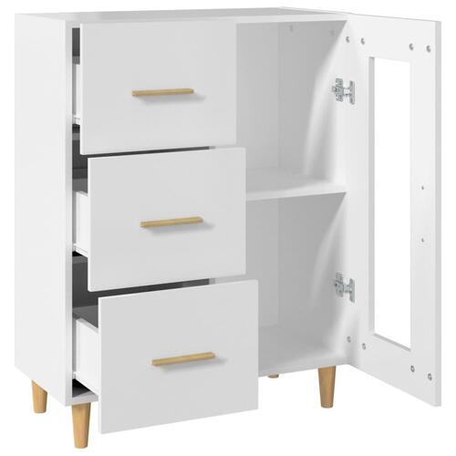 Skænk 69,5x34x90 cm konstrueret træ hvid