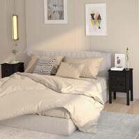 Sengeborde 2 stk. 40x35x61,5 cm massivt fyrretræ sort