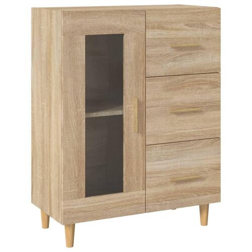 Skænk 69,5x34x90 cm konstrueret træ sonoma-eg