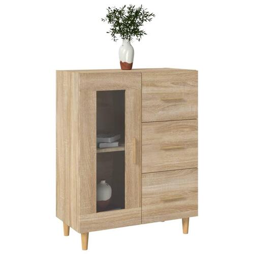 Skænk 69,5x34x90 cm konstrueret træ sonoma-eg