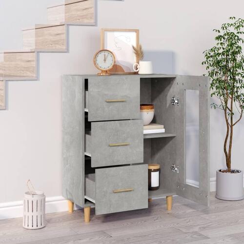 Skænk 69,5x34x90 cm konstrueret træ betongrå