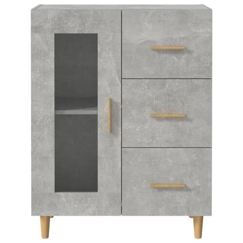 Skænk 69,5x34x90 cm konstrueret træ betongrå