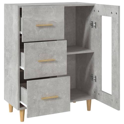Skænk 69,5x34x90 cm konstrueret træ betongrå