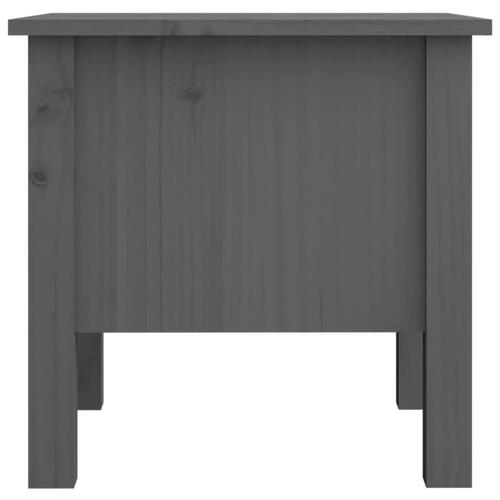 Sideborde 2 stk. 40x40x39 cm massivt fyrretræ grå