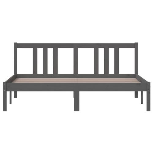 Sengeramme 150x200 cm King Size massivt fyrretræ grå