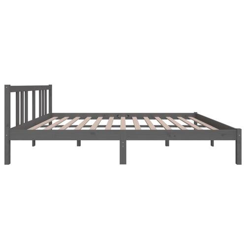 Sengeramme 150x200 cm King Size massivt fyrretræ grå