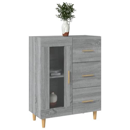 Skænk 69,5x34x90 cm konstrueret træ grå sonoma-eg