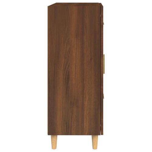 Skænk 69,5x34x90 cm konstrueret træ brun egetræsfarve