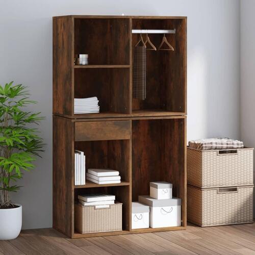 Skab 80x40x65 cm konstrueret træ røget egetræ