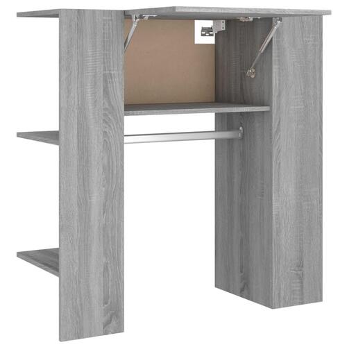 Entrémøbel 97,5x37x99 cm konstrueret træ grå sonoma-eg