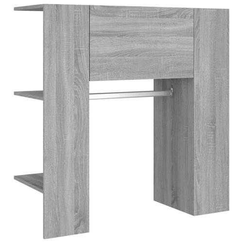 Entrémøbel 97,5x37x99 cm konstrueret træ grå sonoma-eg
