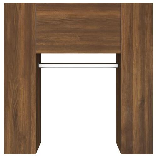Entrémøbel 97,5x37x99 cm konstrueret træ brun egetræsfarve