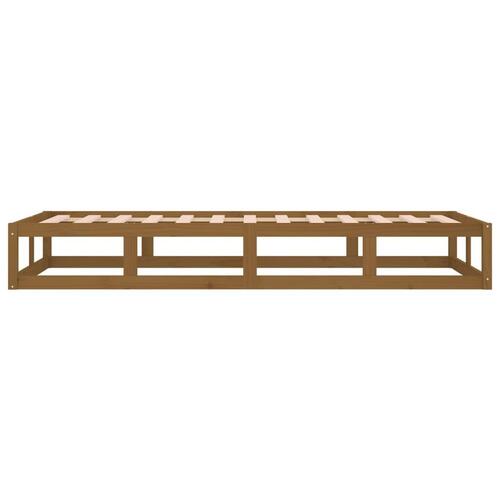 Sengeramme 100x200 cm massivt træ gyldenbrun