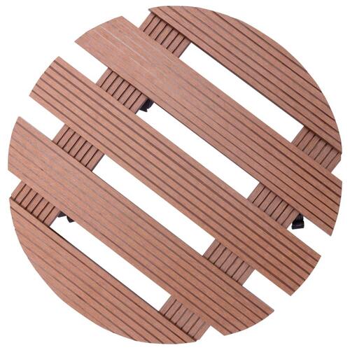 Plantevogne 4 stk. Ø30x7,5 cm WPC brun