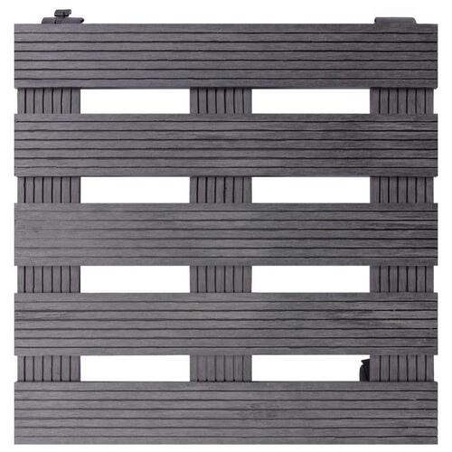 Plantevogne 4 stk. 30x30x7,5 cm WPC grå