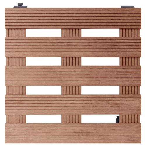 Plantevogne 4 stk. 30x30x7,5 cm WPC brun