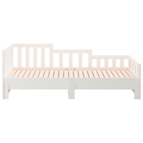 Daybed med udtræk 2x(90x200) cm massivt fyrretræ hvid