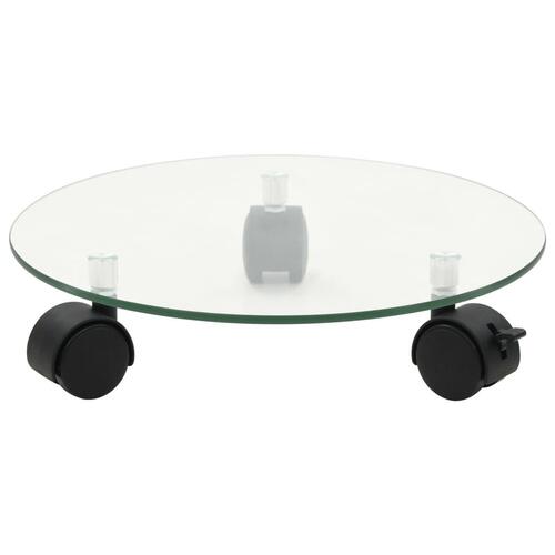 Plantevogne 4 stk. 28 cm rund hærdet glas