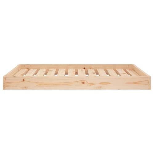 Hundeseng 101,5x74x9 cm massivt fyrretræ
