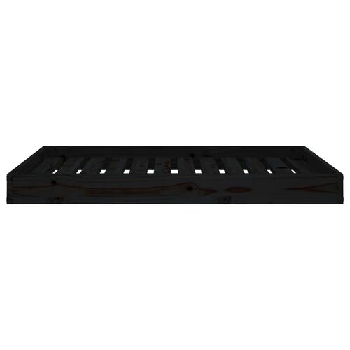 Hundeseng 101,5x74x9 cm massivt fyrretræ sort