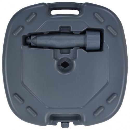 Flytbar parasolfod sand- eller vandfyld grå